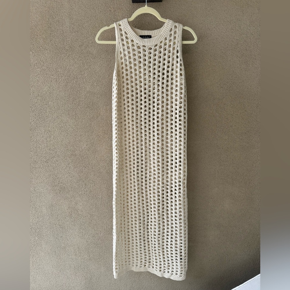 Say What Cream Crochet Maxi Dress